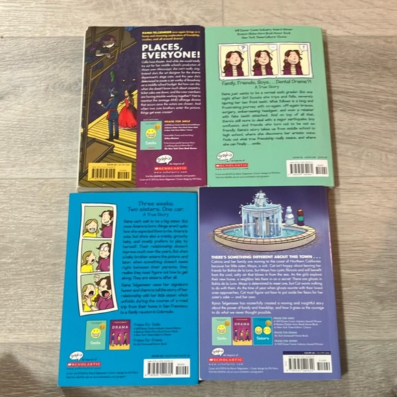 4 x graphic novels by Raina Telgemeier. Smile , Drama , Sisters and Ghosts - Picture 2 of 8